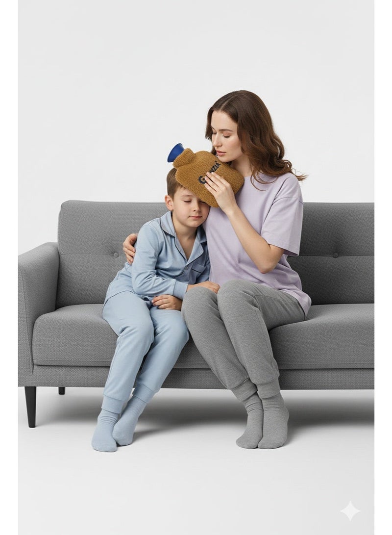  جرانزيا قربة مية سخنة جرانزيا بغطا قطيفة ناعم وآمن للأطفال مناسبة لتدفئه في أيام الشتاء الباردة وتخفيف المغص والراحه من الالم - Image 1