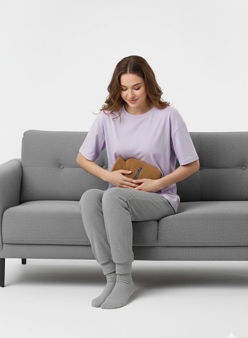  جرانزيا قربة مية سخنة جرانزيا بغطا قطيفة ناعم وآمن للأطفال مناسبة لتدفئه في أيام الشتاء الباردة وتخفيف المغص والراحه من الالم - Image 4