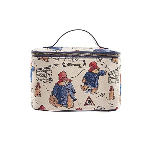Signare Tapestry Toiletry Bag Makeup Cosmetic Organizer bag for Women with Paddington Bear Design (TOIL-PADD) - Image 1