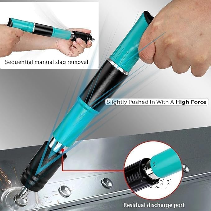 Concrete Nail Gun Tool with 20 pcs Nails 5 Speed Adjustable Manual Steel Nail Gun Tool Wall Fastening Power Tool Manual Nail Gun Wall Anchor Wire Slotting Device Household Woodworking  - Image 2