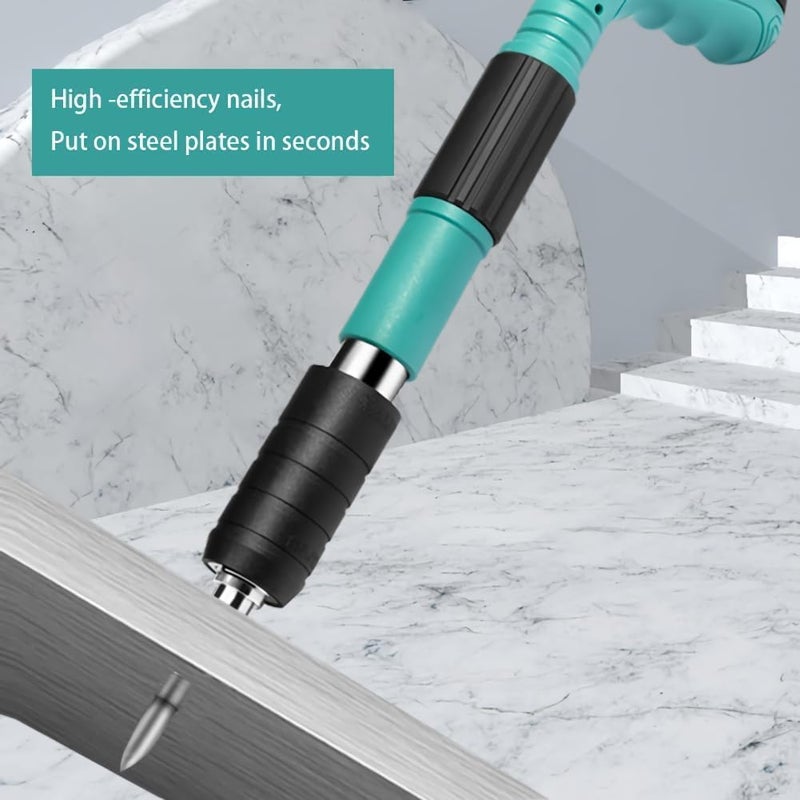 Concrete Nail Gun Tool with 20 pcs Nails 5 Speed Adjustable Manual Steel Nail Gun Tool Wall Fastening Power Tool Manual Nail Gun Wall Anchor Wire Slotting Device Household Woodworking  - Image 5