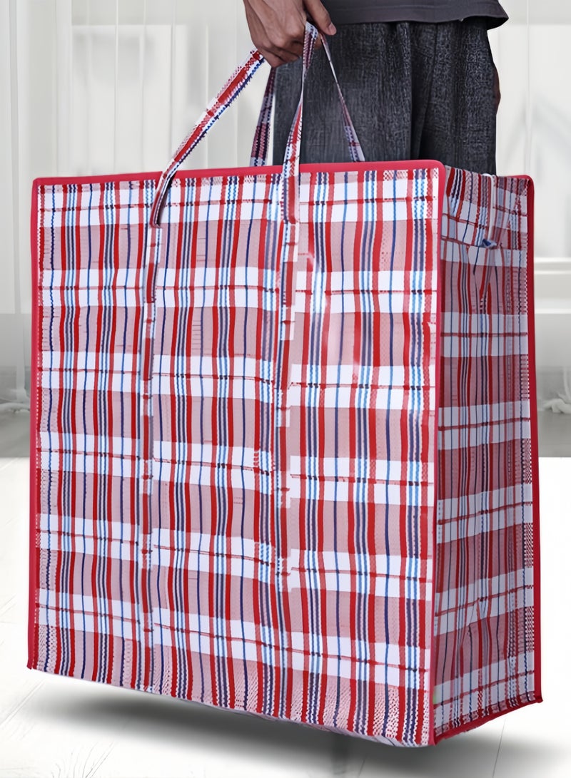 كيفن أكياس تخزين قوية للغسيل - أكياس كبيرة للنقل/التسوق بسحاب ومقابض - حقيبة تخزين بسحاب قابلة لإعادة الاستخدام، حقائب تنظيم كبيرة جدًا من النايلون المتين للأغطية والبطانيات والوسائد والأقمشة - Image 2