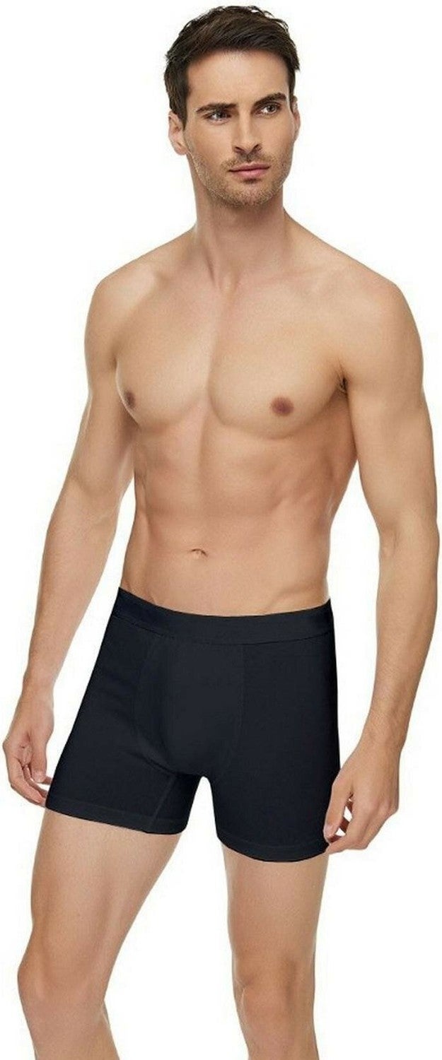 Tutku Elit 12 Pieces Black Color Lycra Modal Boxer