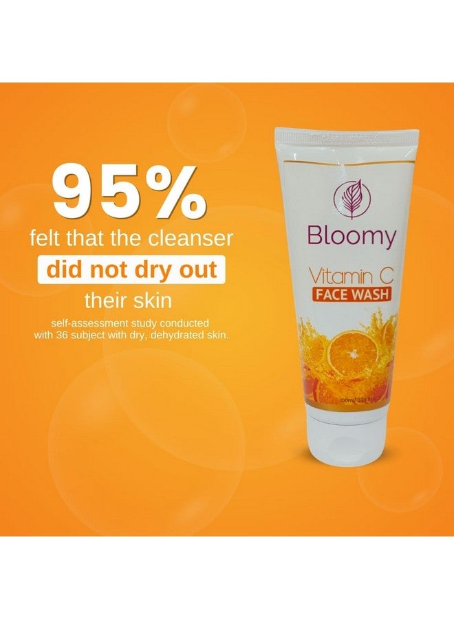 BLOOMY Vitamin C Face Wash - 100 ML | Face Wash For Glowing And Brightening Skin | All Skin Types|With Triple Vitamin C | Face Wash For Women & Men - Image 3