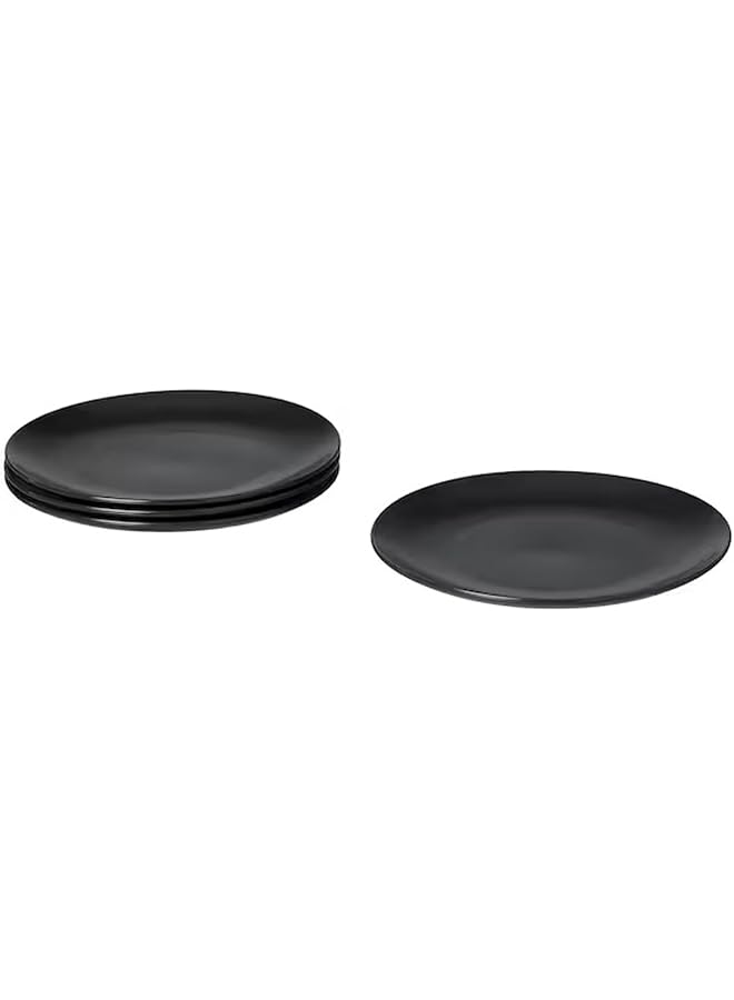 erorex Modern Matte Dark Grey Plates – 26 Cm Ceramic Dinner Plate Set – Minimalist Style Tableware – Durable, Dishwasher Safe – Set Of 4 For Everyday & Elegant Dining - Image 1