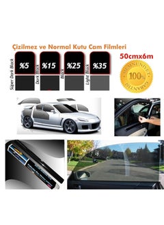 Carub Window Film Box for One Car 50Cmx6M Dark Black 