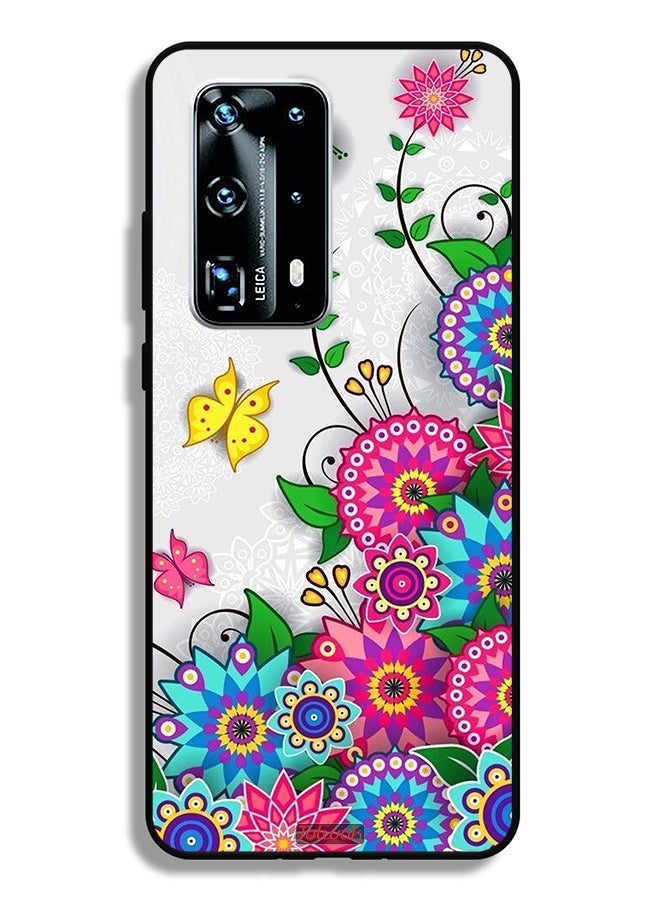 Tolwak Huawei P40 Pro Plus 5G Protective Case Cover Mandala Flowers - Image 2