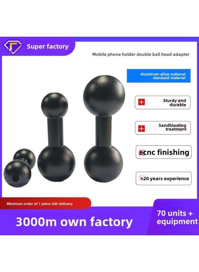 Aluminum Alloy Ball Head 25mm To 17mm Double Ball Head Connecting Rod Motorcycle Car Mobile Phone Navigation Bracket Adapter Accessories-Color:13 Ball Head Screw - Image 2