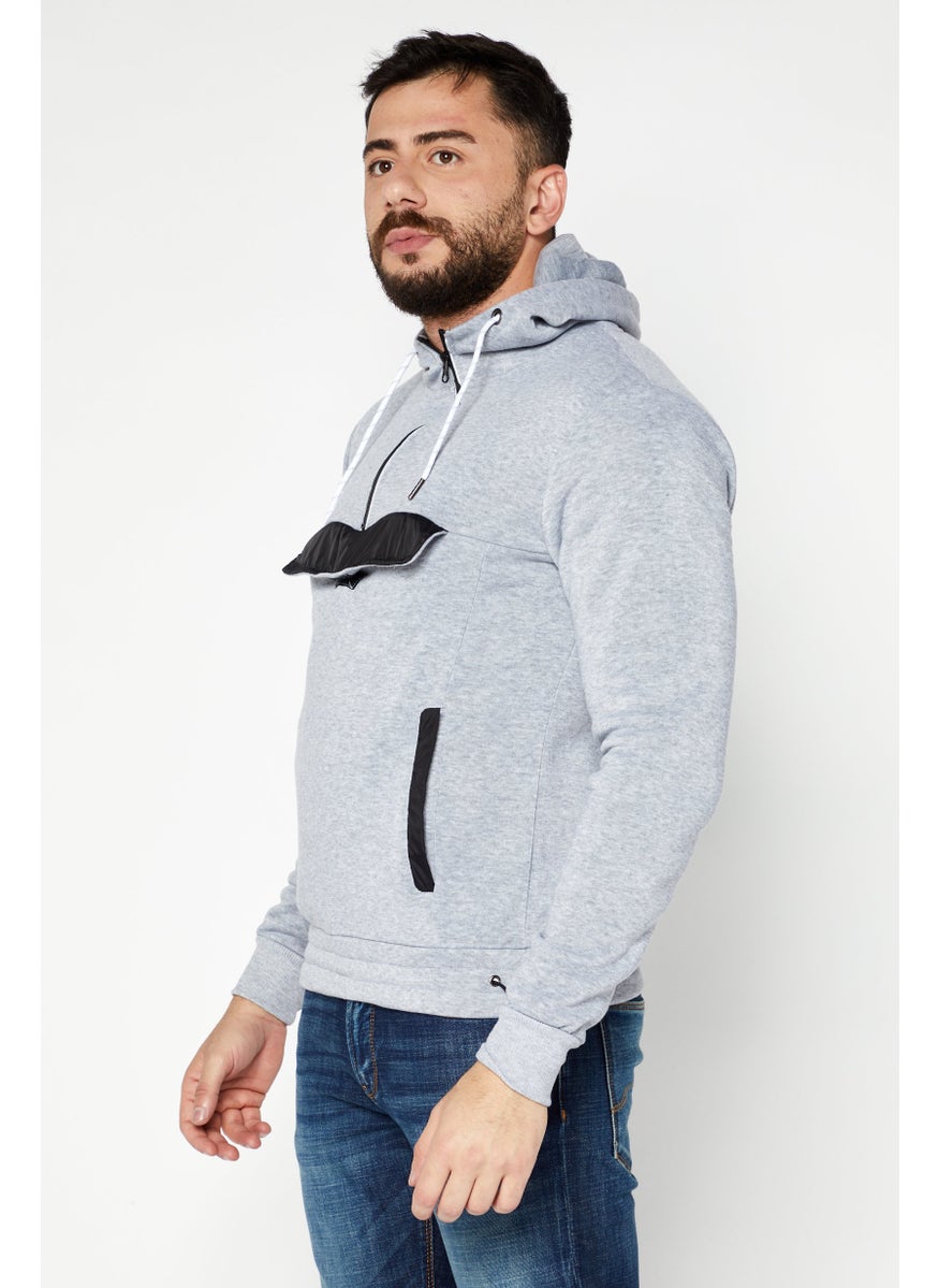 Men Hooded Half Zip Fleece Hoodies, Heather Grey - pzsku/ZFBF2CC3F89B5AA67A2C8Z/45/_/1739715222/1c028dcc-ae50-4f03-adc9-03f2612be693