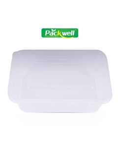 Microwave Container with Lid- PWRP1960 650 ml Rectangle Shaped Pack of 5 BPA-Free Food grade and Hygienic Perfect for Packing Storing Ramadan Food and Iftar Kit Distribution Etc Clear - pzsku/ZFBF2DC03D4264393021CZ/45/_/1708497684/049822b4-2cf8-4e50-9c80-ae187894ca73