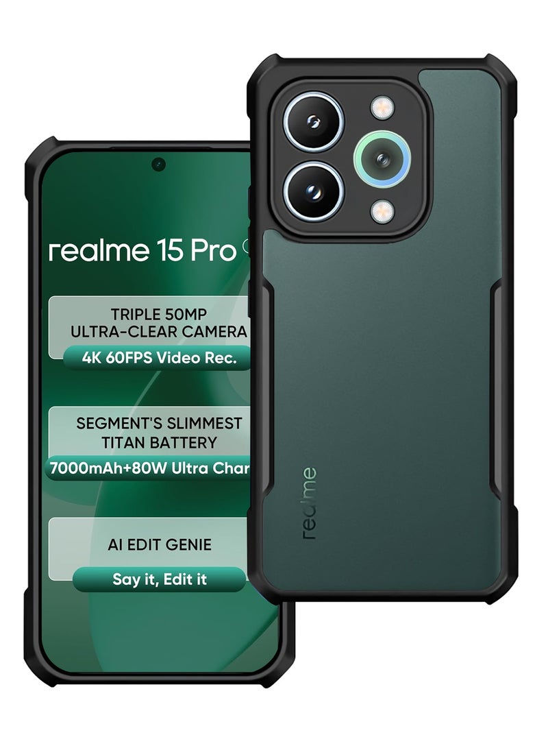 XUNDD for Realme 15 Pro 5G Case, Camera Lens Protection Back Cover, TPU+PC Shockproof Bumper Mobile Phone Case, Anti-Yellowing Slim Fit Protective Casing - Image 1