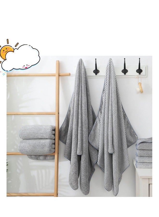 Coral Fleece Bath Towel 100% Natural Bamboo Charcoal Fiber Super Large Soft, Fluffy, Super Absorbent and Quick-drying Home Hotel Gym SPA Pool Wrap Towel,no Fluff  70 * 140cm - Image 5