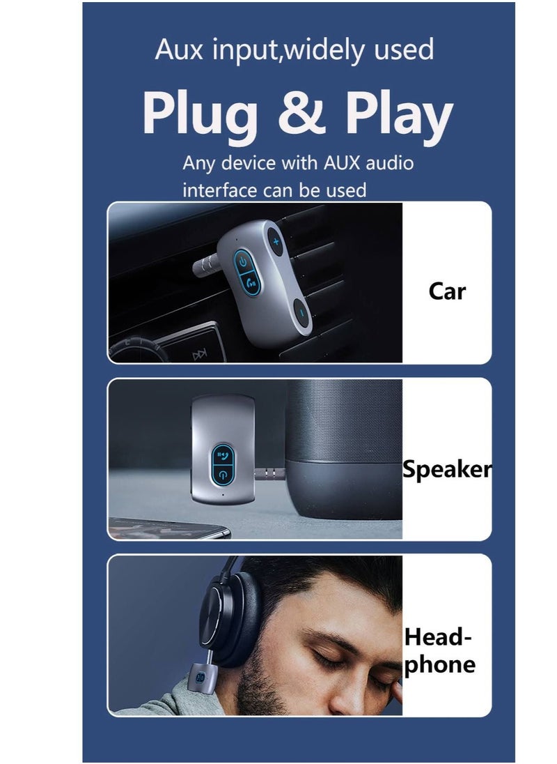 Generic Aux blue-tooth Adapter Car portable hands-free blue-tooth 5.0 audio Transmitter Receivers  - Image 3
