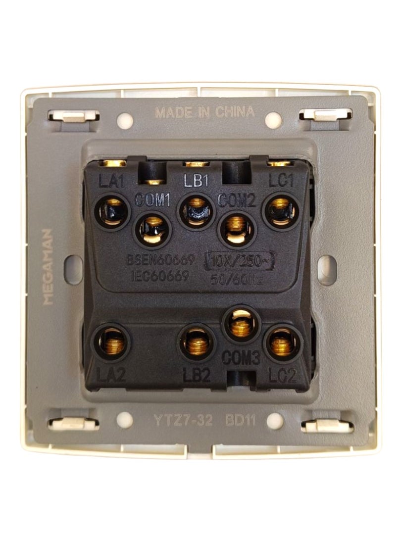 Megaman Switch 3Gang 2Way Amp - Gold - Image 2