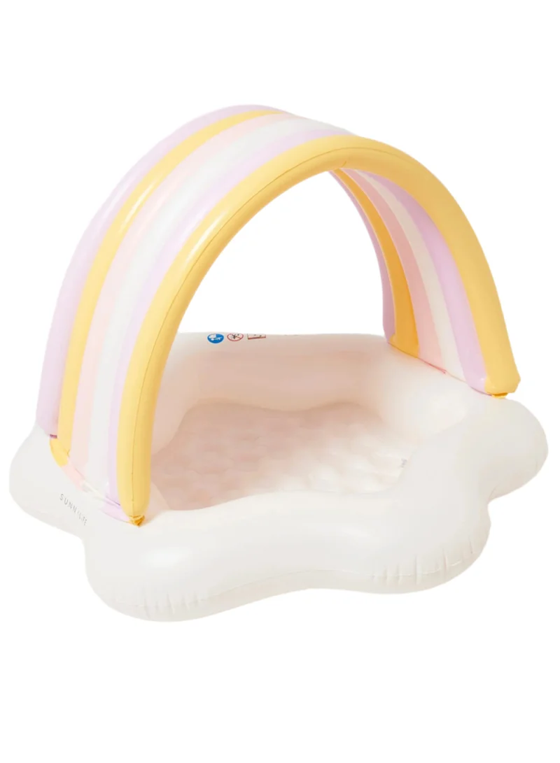 SUNNY LIFE Kids Inflatable Rainbow Pool With Shade
