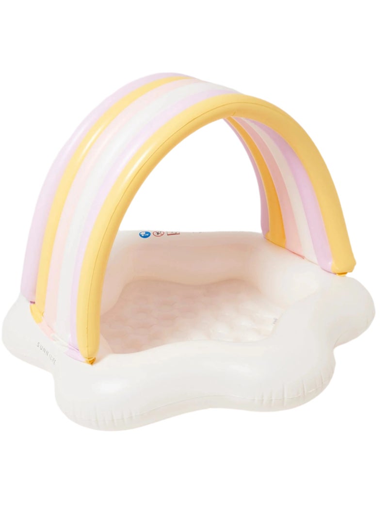 SUNNY LIFE Kids Inflatable Rainbow Pool With Shade - Image 1