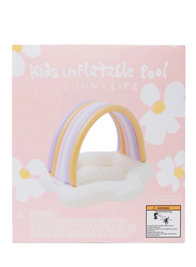 SUNNY LIFE Kids Inflatable Rainbow Pool With Shade