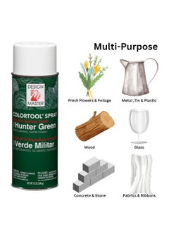 Oasis Design Master Colour Spray Paint Multi-Surface For Wood, Metal, Wall, Glass, Fabric, Flowers - 760 Hunter Green - 450gms - 1 No  - Image 3