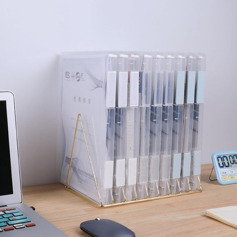 LonlyEagle 6 Pcs Clear A4 File Portable Project Case, Plastic Storage Box for 8.5" x 11" Letter Paper, Scrapbook Paper Storage Boxes Documents Magazines Holder - Image 3