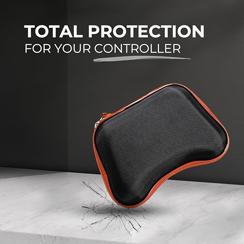 ZedGear Game Controller Case EVA Hardshell Cover for Xbox One Xbox 360 PS3 PS4 PS5 PS2 One S Wireless Game Controller Carry Case Gaming Accessory Box Holder Protective Cover Storage Case - Orange - Image 4