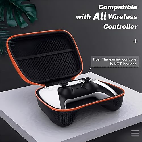 ZedGear Game Controller Case EVA Hardshell Cover for Xbox One Xbox 360 PS3 PS4 PS5 PS2 One S Wireless Game Controller Carry Case Gaming Accessory Box Holder Protective Cover Storage Case - Orange - Image 5
