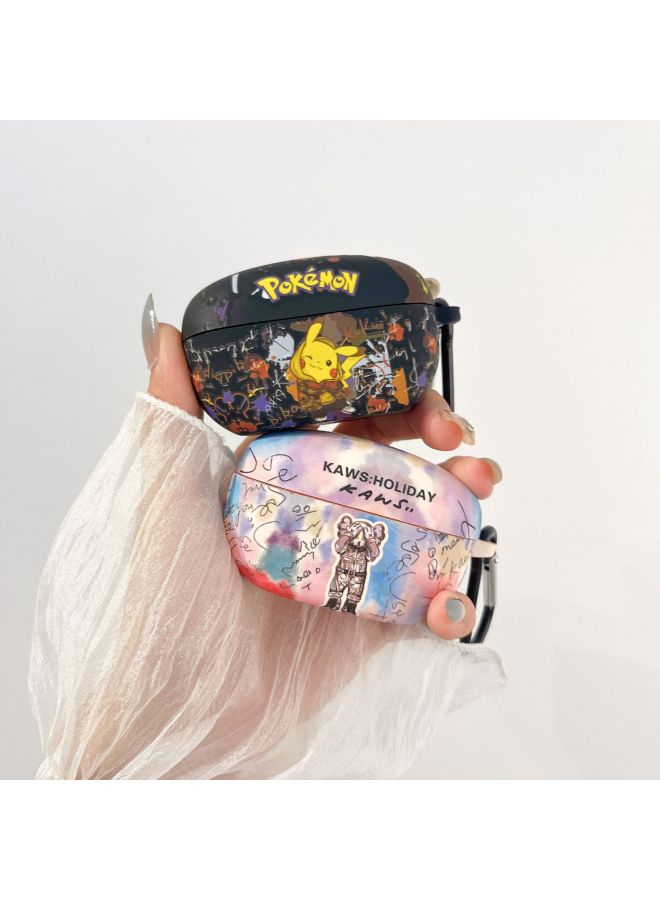 Suitable For SonyWF-1000XM5 Bluetooth Headset Protective Cover Cartoon Noise Reduction Silicone Soft Shell Cute Stylish Creativity-Color:Soft Shell-moon Astronaut (with Hook)-Model:For SonyWF-1000XM5 Headphone Cover  - Image 3
