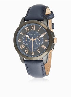 FOSSIL Grant Navy Leather Watch  - Image 1
