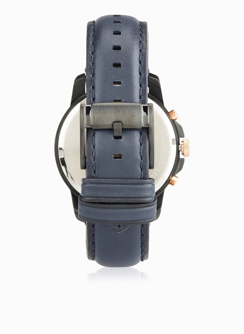 FOSSIL Grant Navy Leather Watch  - Image 2