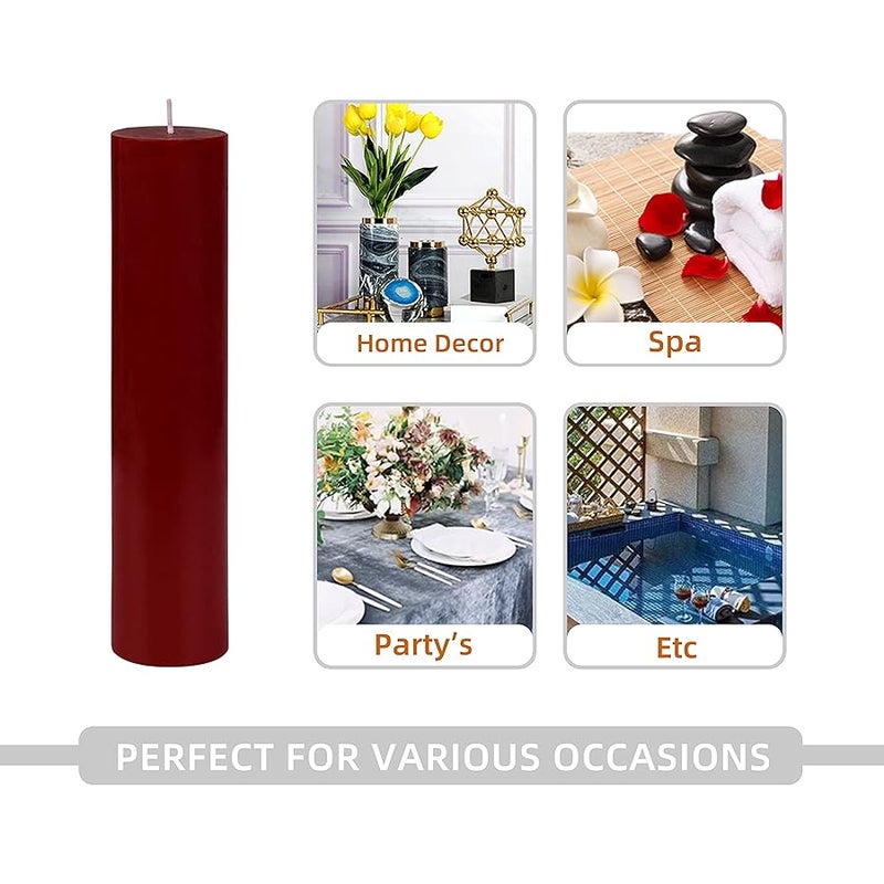 Jeco 2 x 9 Red Pillar Candle - Image 5