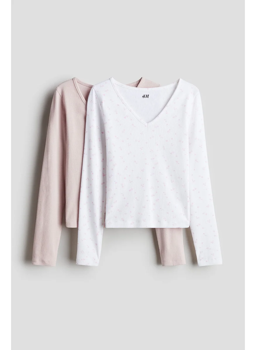 اتش اند ام 2-Pack Long-Sleeved Ribbed Tops