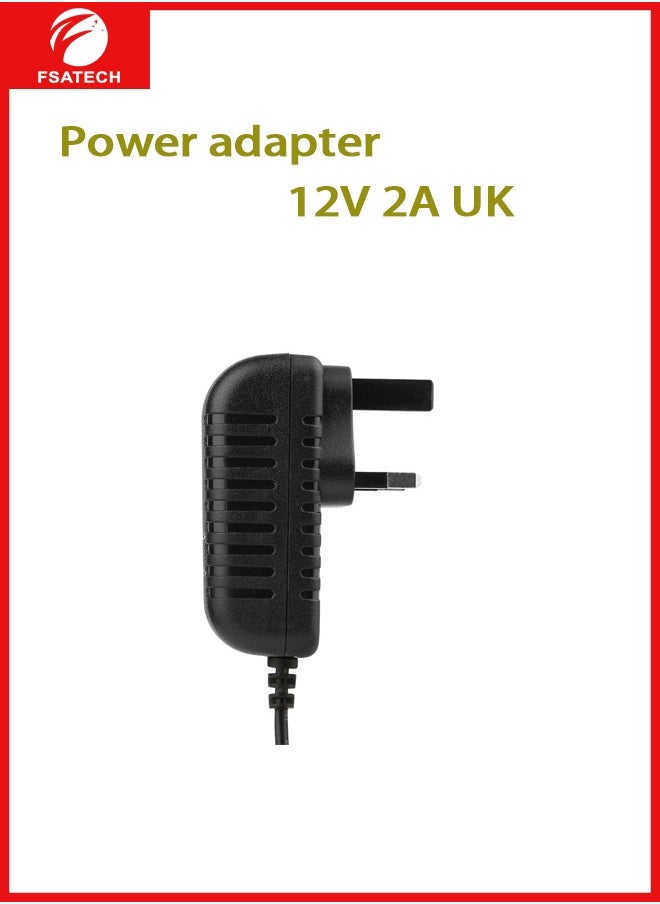 FSATECH - 12V 2A 24W AC to DC Adapter Power Supply Converter AC 100V ~ 240V to DC 12V 2amp Transformer with 5.5x2.1mm DC Output Jack for 5050 3528 LED Strip Module Light, CCTV Camera System，Router - Image 1