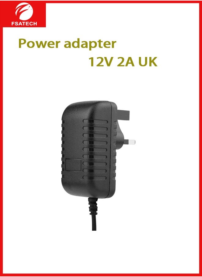 FSATECH - 12V 2A 24W AC to DC Adapter Power Supply Converter AC 100V ~ 240V to DC 12V 2amp Transformer with 5.5x2.1mm DC Output Jack for 5050 3528 LED Strip Module Light, CCTV Camera System，Router - Image 1