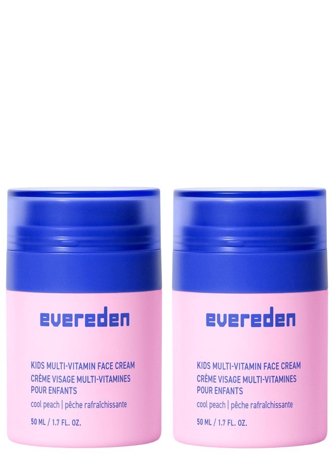 Evereden Kids Face Cream: Cool Peach, 1.7 oz. | Face Lotion | Clean and Non-Toxic Face Moisturizer | Multi-Vitamin Skin Care for Kids | Pack of 2 - Image 1