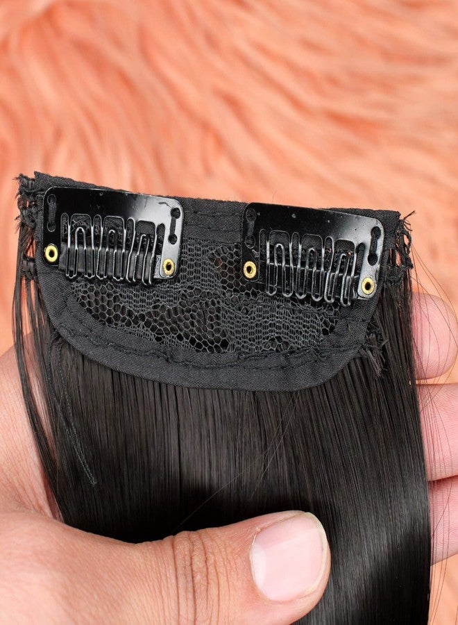 Fully Invisible Side Cover Up Mini Volumizer Patch/Seamless Hair Extension For Girls and Women Black (Pack of 1) - Image 4