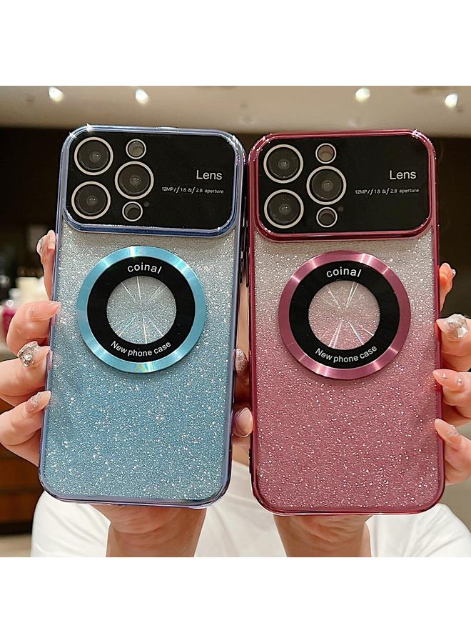 S-TOP Case For iPhone 13 Pro Large Window MagSafe Gradient Glitter Electroplating TPU Phone Case - Image 3