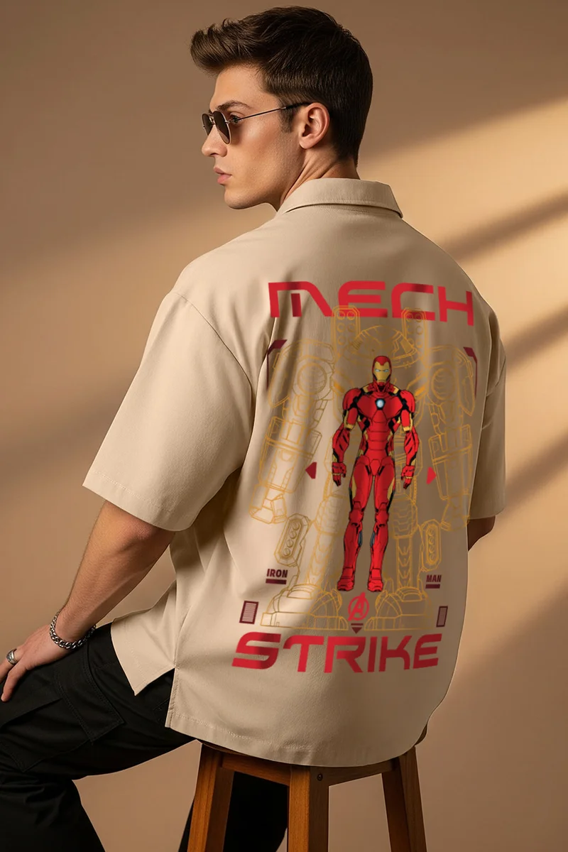 فيردو Veirdo Oversized Shirt for Men – Trendy Printed Casual Wear