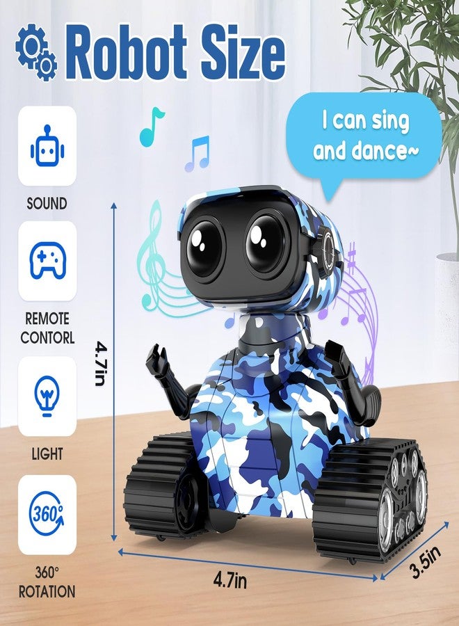 FunMission Robot Toys for Kids Boys Girls Emo Robots Remote Control Smart Robot with Auto-Demonstration LED Eyes Flexible Head & Arms for 3+ Years Old Kids - Image 2