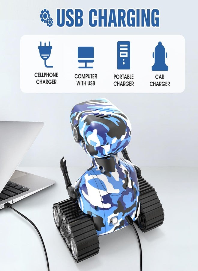 FunMission Robot Toys for Kids Boys Girls Emo Robots Remote Control Smart Robot with Auto-Demonstration LED Eyes Flexible Head & Arms for 3+ Years Old Kids - Image 5