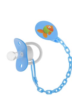 Bubbles Bubbles pacifier with chain 0-3 Months Blue  - Image 3