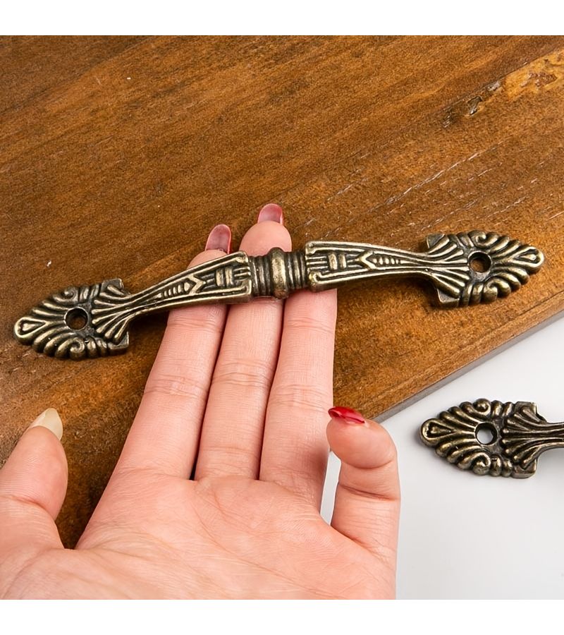 15Pcs Antique Bronze Bridge Style European Cabinet Handles With Screws - Image 2