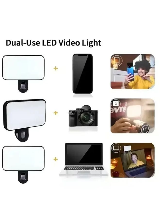 Black Portable Mini Fill Light Adjustable Color Temperature Brightness for Video Shooting Live Streaming - Image 4