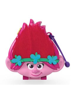 Polly Pocket Trolls Compact Playset, Poppy & Branch Micro Dolls, 13 Accessories, Poppy Exterior With Soft Hair, Collectible Toy  - Image 3