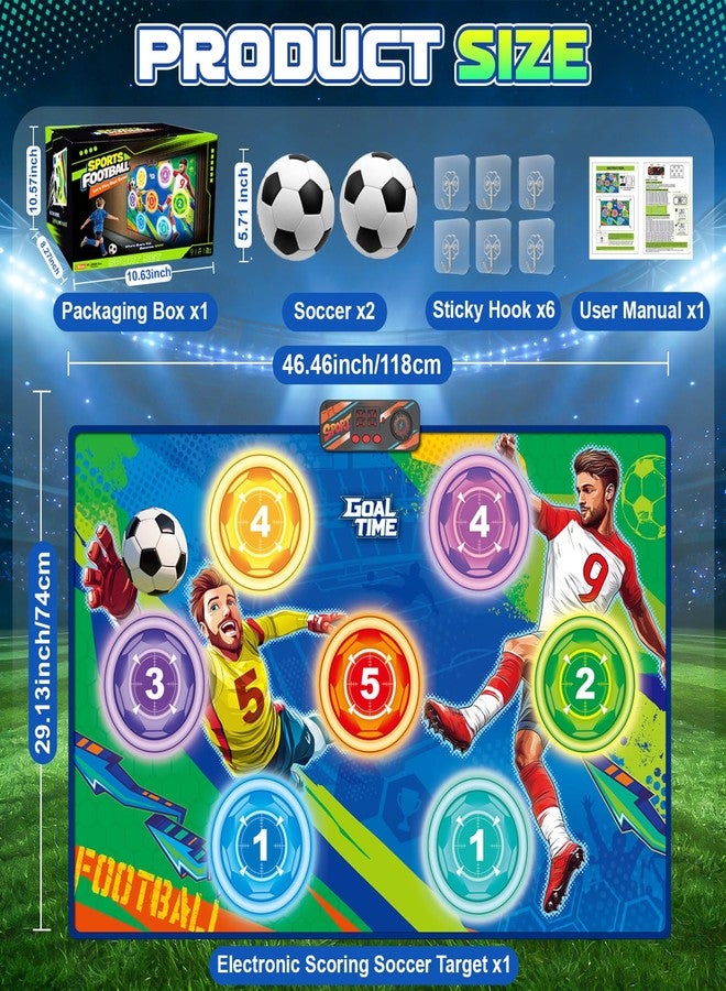 TPCSCH 2026 Upgraded Electronic Scoring Soccer Game Set for Kids, Soccer Toss Target Game Indoor Outdoor with Real-Time Scoring & 3 Modes, Soccer Bot Birthday Toy Gifts for Boys Girls Ages 3-5 6-8 8-12 Years - Image 5