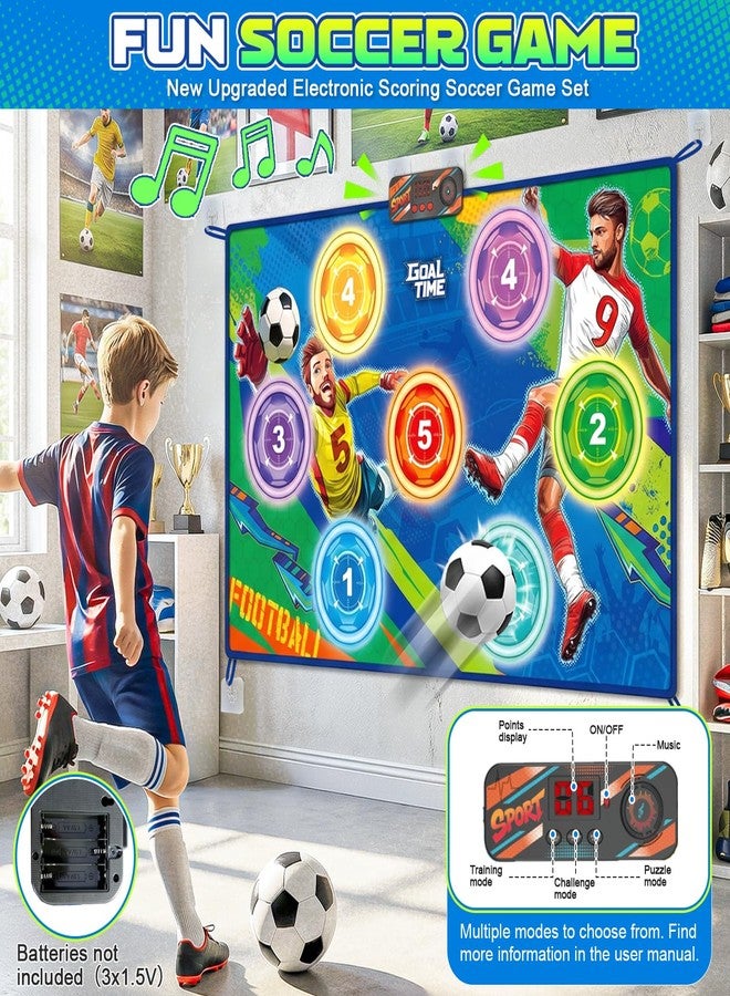 TPCSCH 2026 Upgraded Electronic Scoring Soccer Game Set for Kids, Soccer Toss Target Game Indoor Outdoor with Real-Time Scoring & 3 Modes, Soccer Bot Birthday Toy Gifts for Boys Girls Ages 3-5 6-8 8-12 Years - Image 4