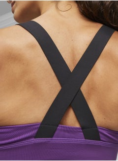 PUMA Fit Mid Impact Womens Purple Training Bra Top  - Image 3