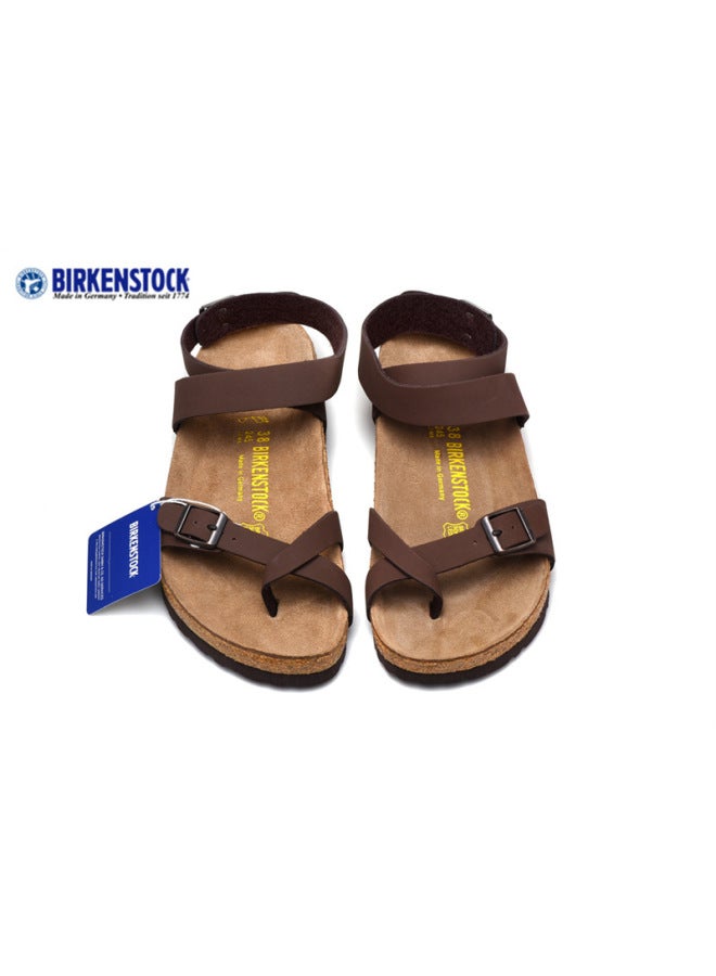 Summer High-top Strap Cork Sandals For Men And Women Lovers Shoes Casual Set Toe Roman Beach Sandals For Women