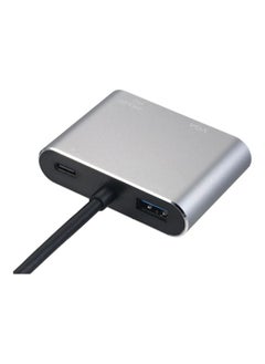 NIBEMINENT 4-In-1 Type-C Multiport Converter Splitter Hub Grey/Black  - Image 2