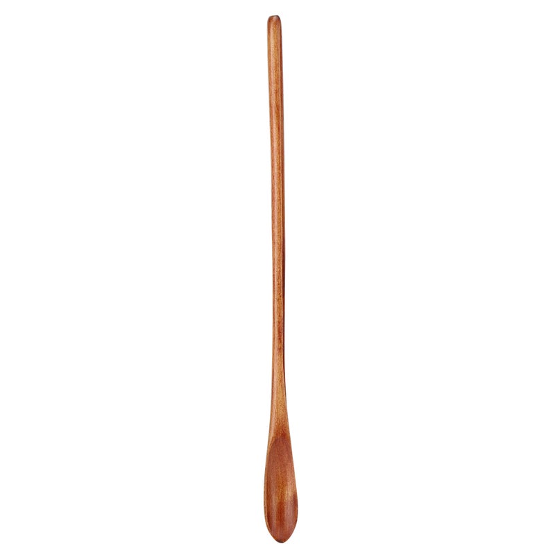3Pcs Home Long Handle Wood Stirring Spoon Mixing Slotted Spoon for Coffee Milk Honey Use - Image 1