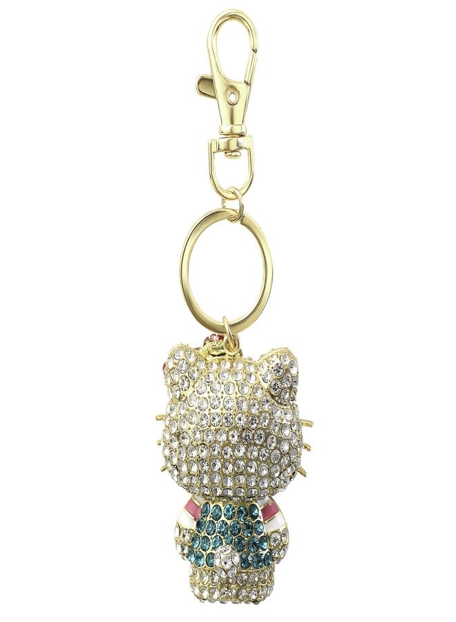 SALLY ROSE Hello Kitty Keychain Official License, Multicolored Pave Crystal Sanrio Keychain with Lobster Clip - Image 5