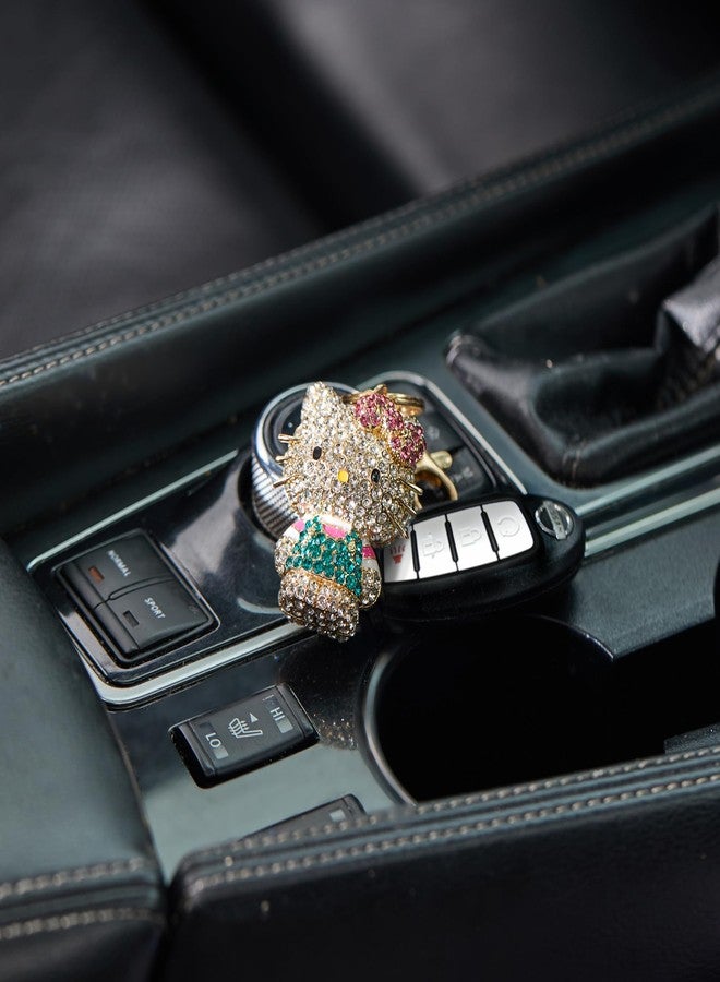 SALLY ROSE Hello Kitty Keychain Official License, Multicolored Pave Crystal Sanrio Keychain with Lobster Clip - Image 4